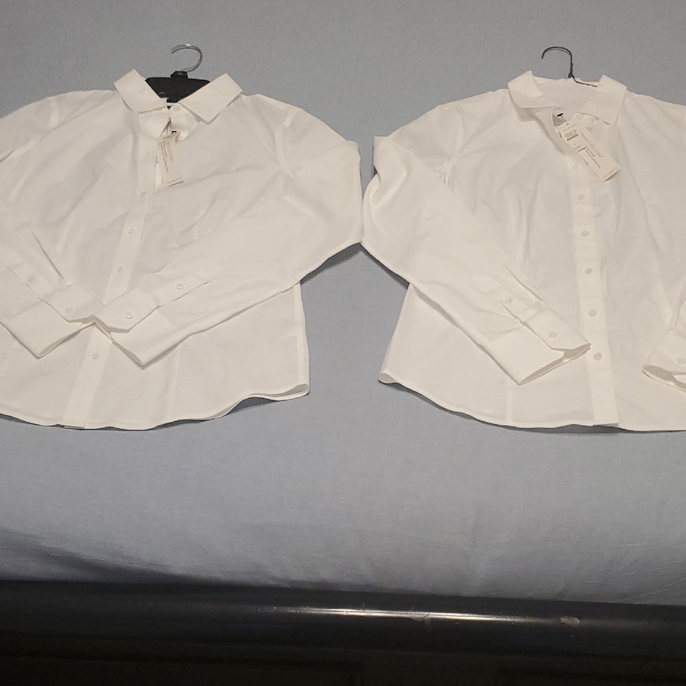 Talbots Crisp White Collared Shirts